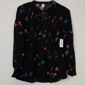 Old Navy Women's Floral Blouse Shirt